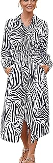 YouKD Maxi Dress Boho Beach Bikini Cover Up Robe Plus Size Garment for Women