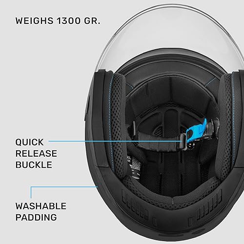 Miniatura 4 de Westt Rover Casco de motocicleta  Casco de ciclomotor de cara abierta estilo retro para motocicleta scooter Harley con visera solar  Casco 34