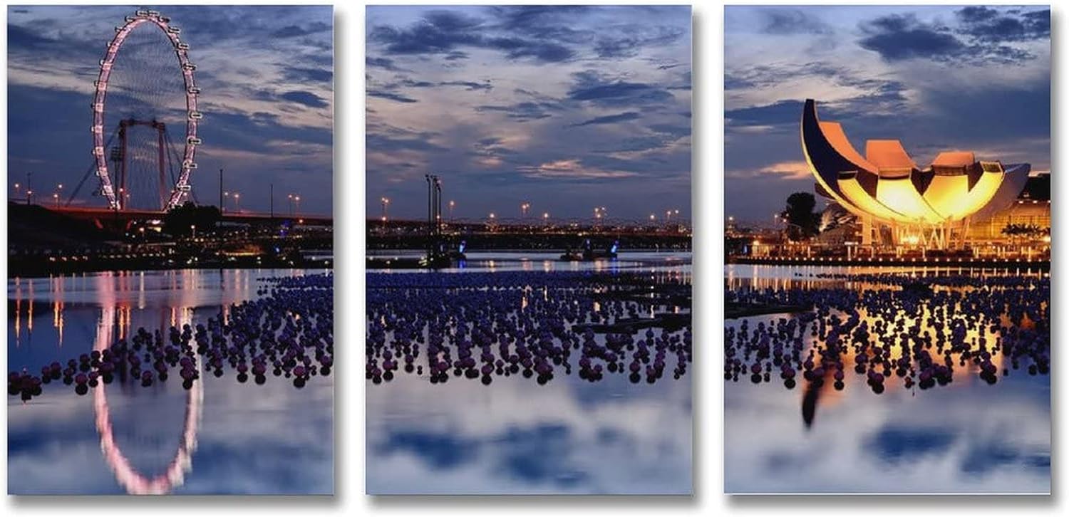 アートパネル アジア シンガポール夜景 世界の風景 壁面アート ウォールデコ おしゃれ 飾り アート写真 フレーム付き アクリル