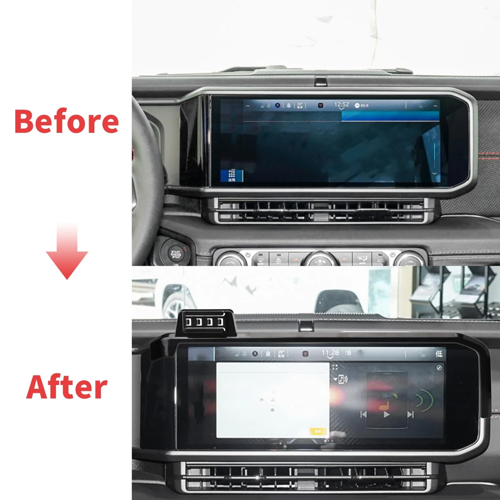 Uchwyt Samochodowy na Telefon dla Jeep Wrangler 2024-2025, uchwyt samochodowy na telefon komórkowy uchwyt GPS stojak na nawigację