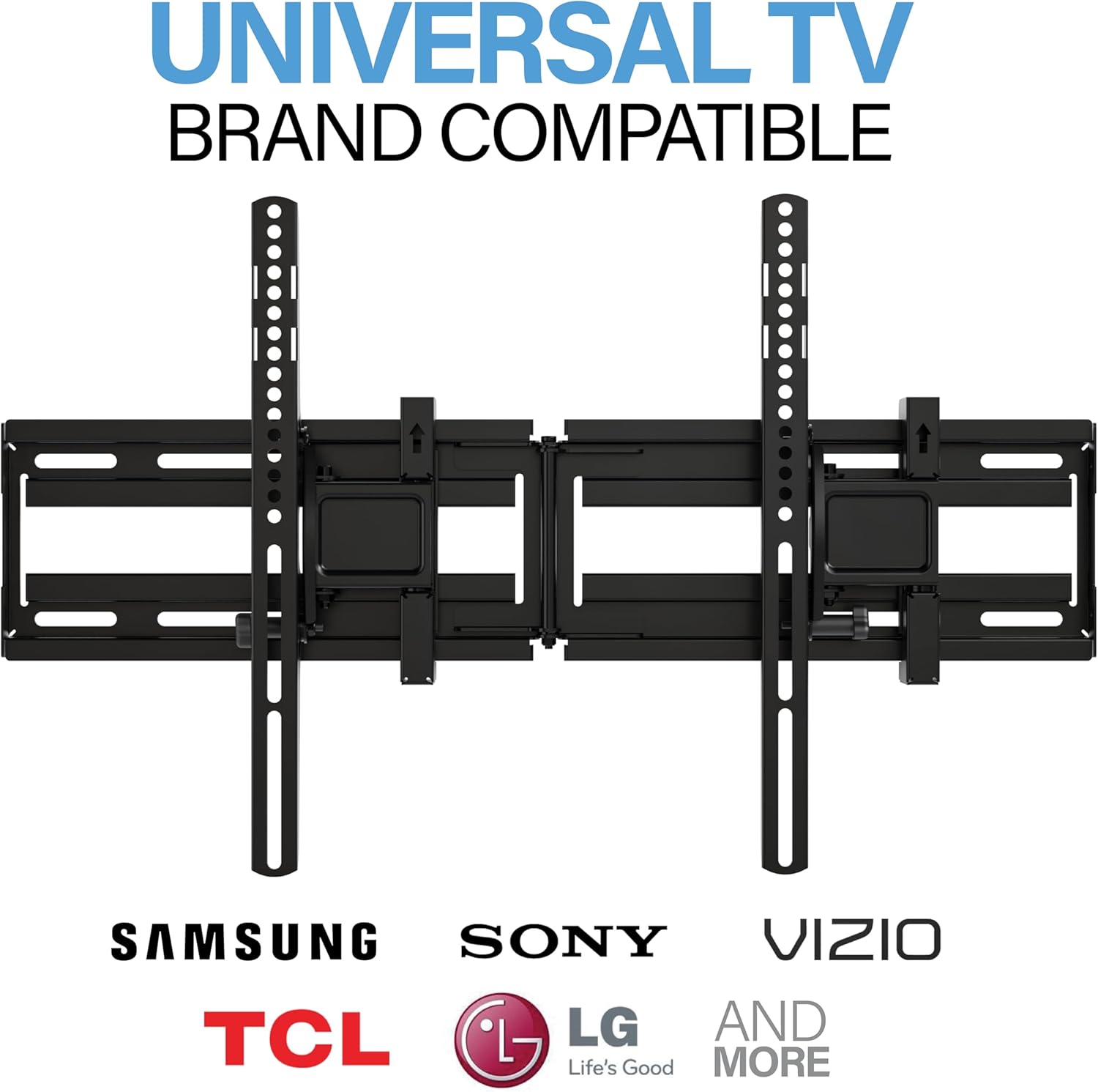 SANUS Extendable Tilting TV Wall Mount for 32”–90” TVs up to 110 lbs – 5.2” Extension for Easy Cable Access and Added Tilt, Tool-Free Tilt to Reduce Glare, Low Profile Design
