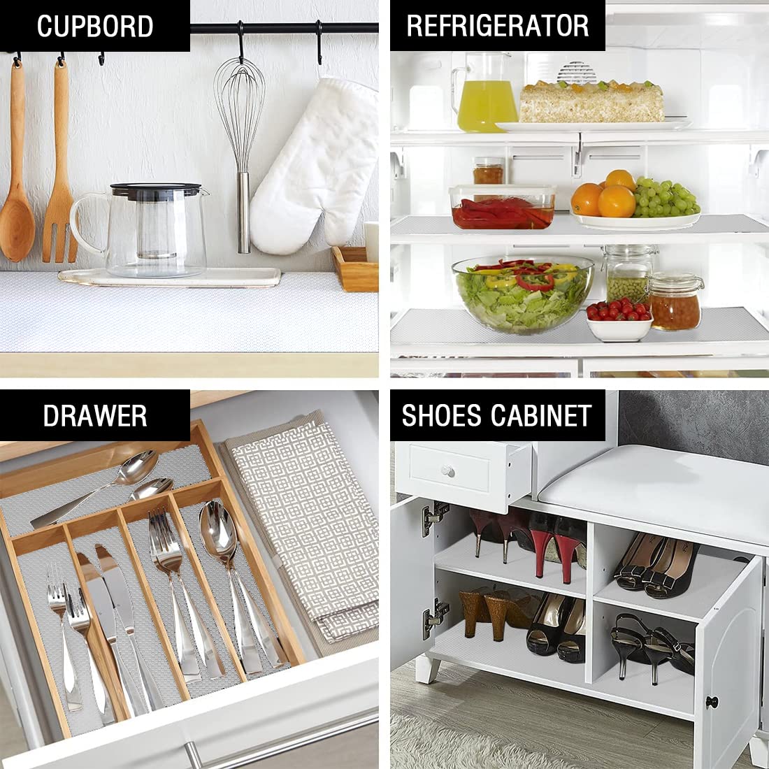 Bulfyss Drawer Shelf Mats - Non-Slip Kitchen Cabinet Liner -6 Bulfyss Drawer Shelf Mats - Non-Slip Kitchen Cabinet Liner -6