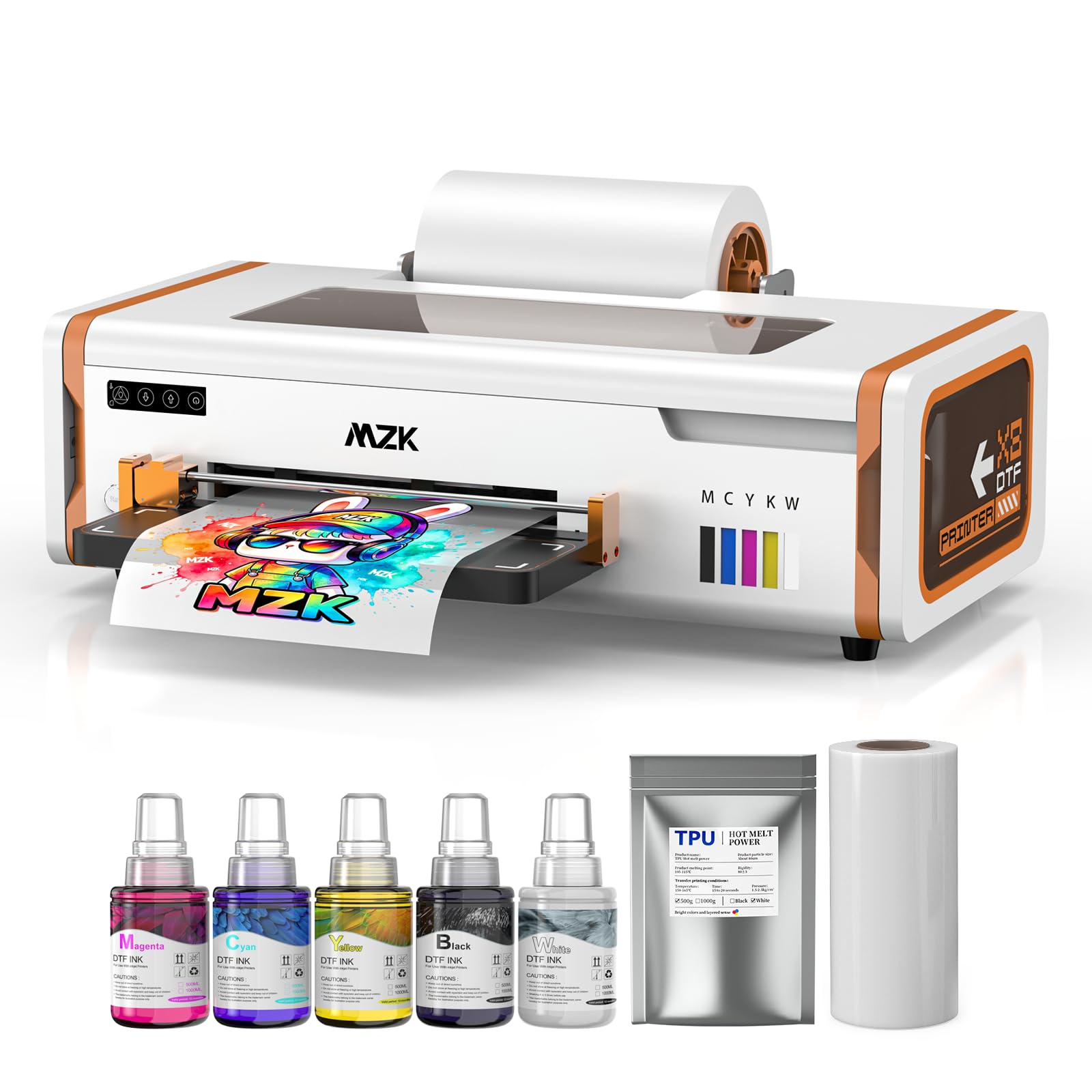 Amazon.com: MZK X8 F1080 A4 DTF Printer 2026 New Model,High-Speed