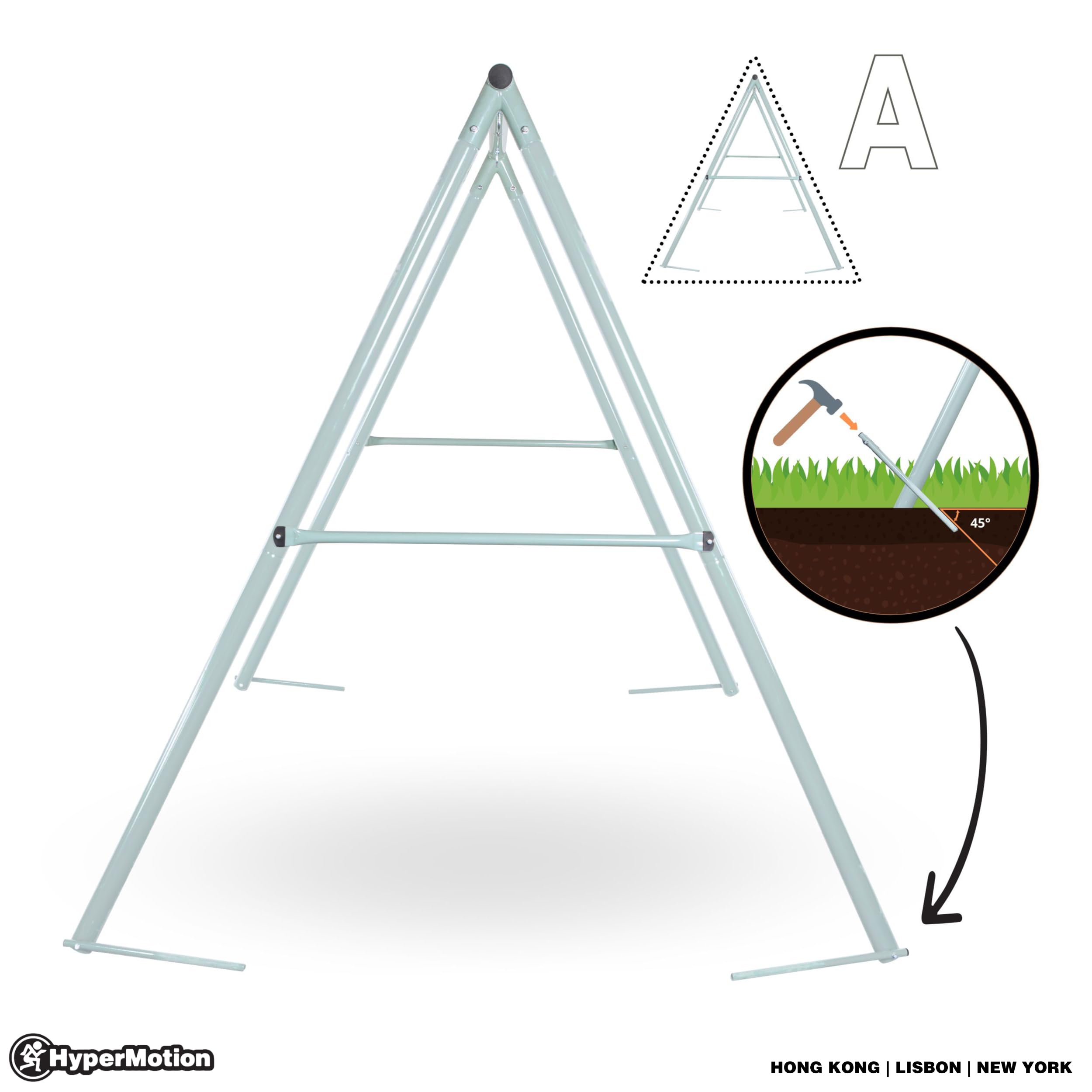 HyperMotion Nid de balançoire de Jardin avec Cadre – Amusement et détente en Plein air sûrs pour Les Enfants avec Design Durable
