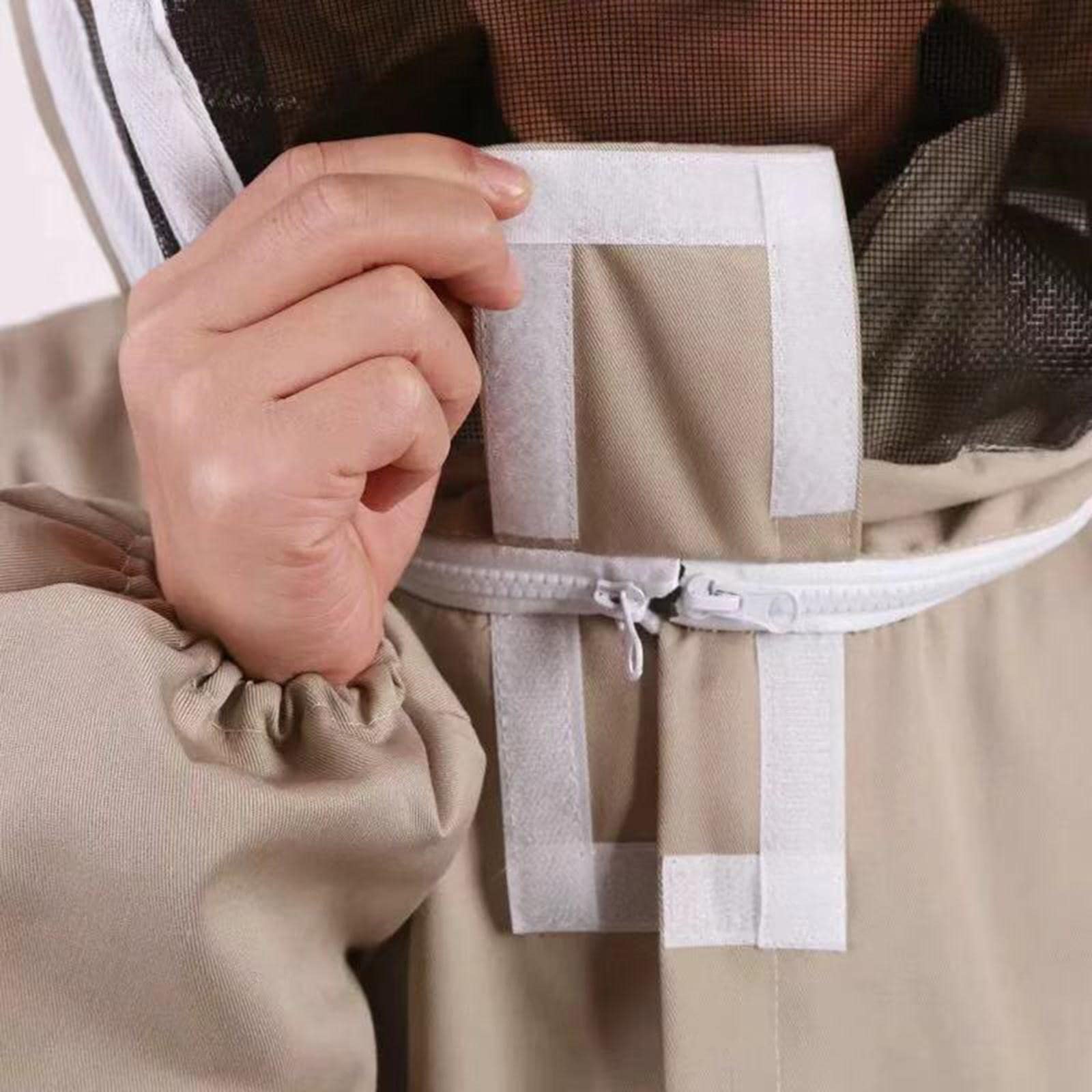 Traje de Cuidador Ventilado de Calidad con Capucha Redonda, Adecuado para Cuidadores Principiantes Y Profesionales, Café, XXL