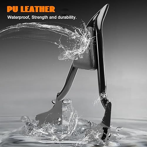 Miniatura 8 de Eumti Barra de sissy alta para modelos Harley Touring de 25 pulgadas, respaldo trasero desmontable del pasajero de liberación rápida compatible con