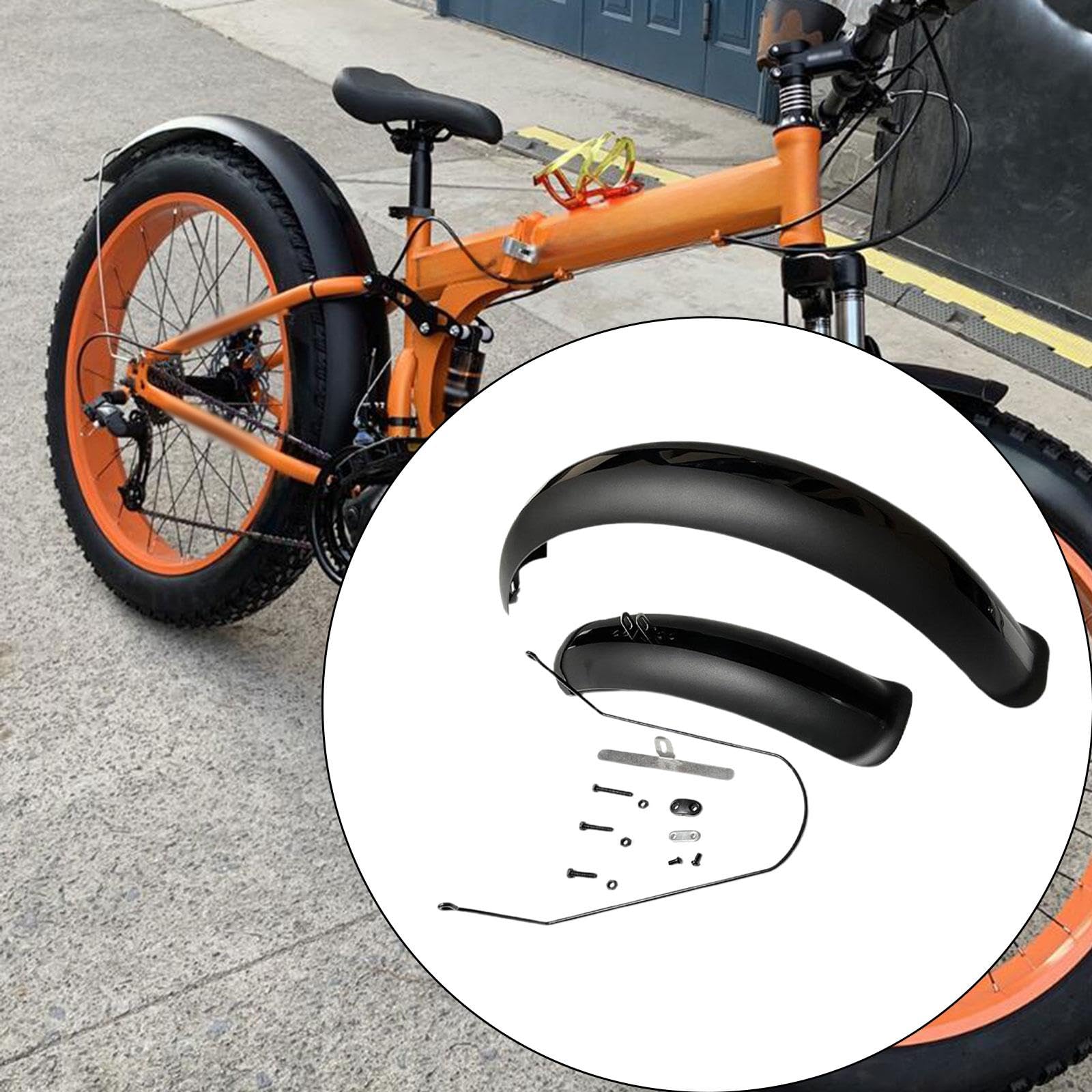 LOVIVER Parafango per Bici Parafango Anteriore Posteriore Set di Pezzi di Ricambio Professional Direct Sostituisce parafango per Mountain Bike da 20 Pollici