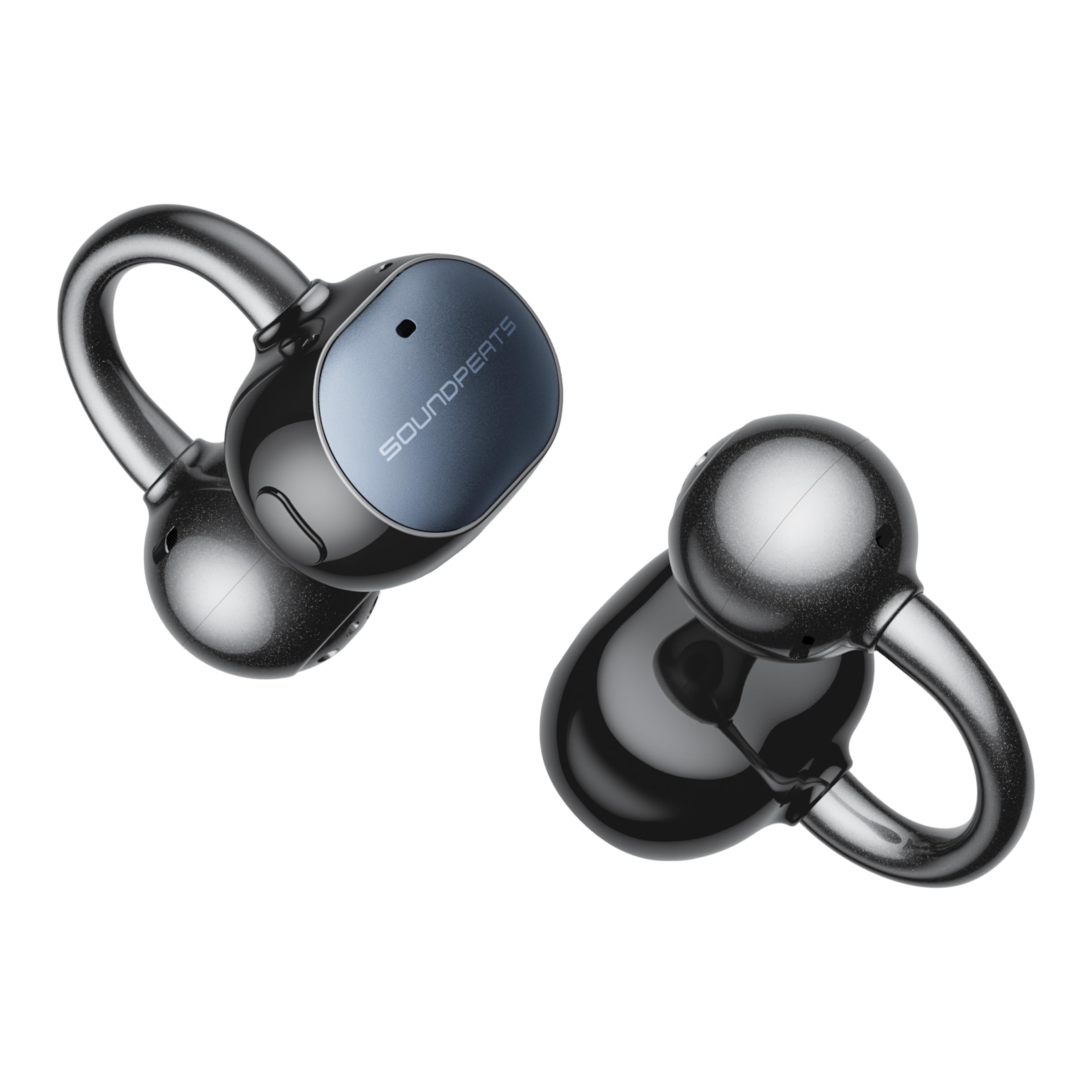 SOUNDPEATS(サウンドピーツ) UU2イヤーカフ イヤホン ワイヤレスイヤホン オープンイヤーイヤホン ハイレゾ/LDAC対応/最大40時間再生/Bluetooth6.0/物理ボタン/アプリ「SOUNDPEATS」対応 3Dオーディオ マルチポイント接続 専用アプリ IPX5防水 耳挟み式 耳を塞がない 開放型 軽量 POPClip2 (ブラック)