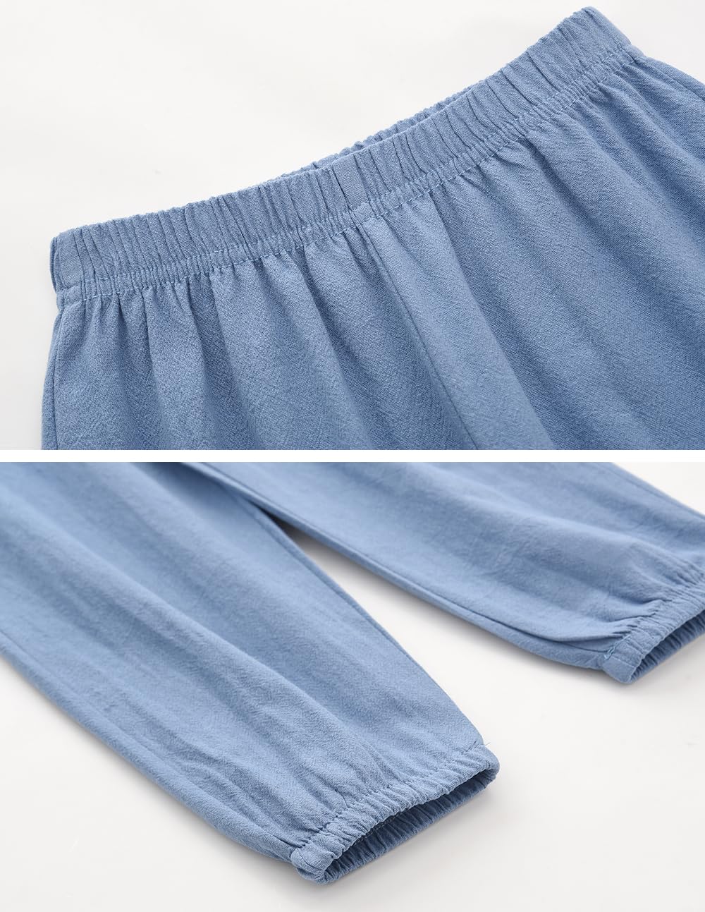 Pantalones de lino para niños, pantalones harén, pantalones de verano, pantalones holgados para niños de 2 a 7 años