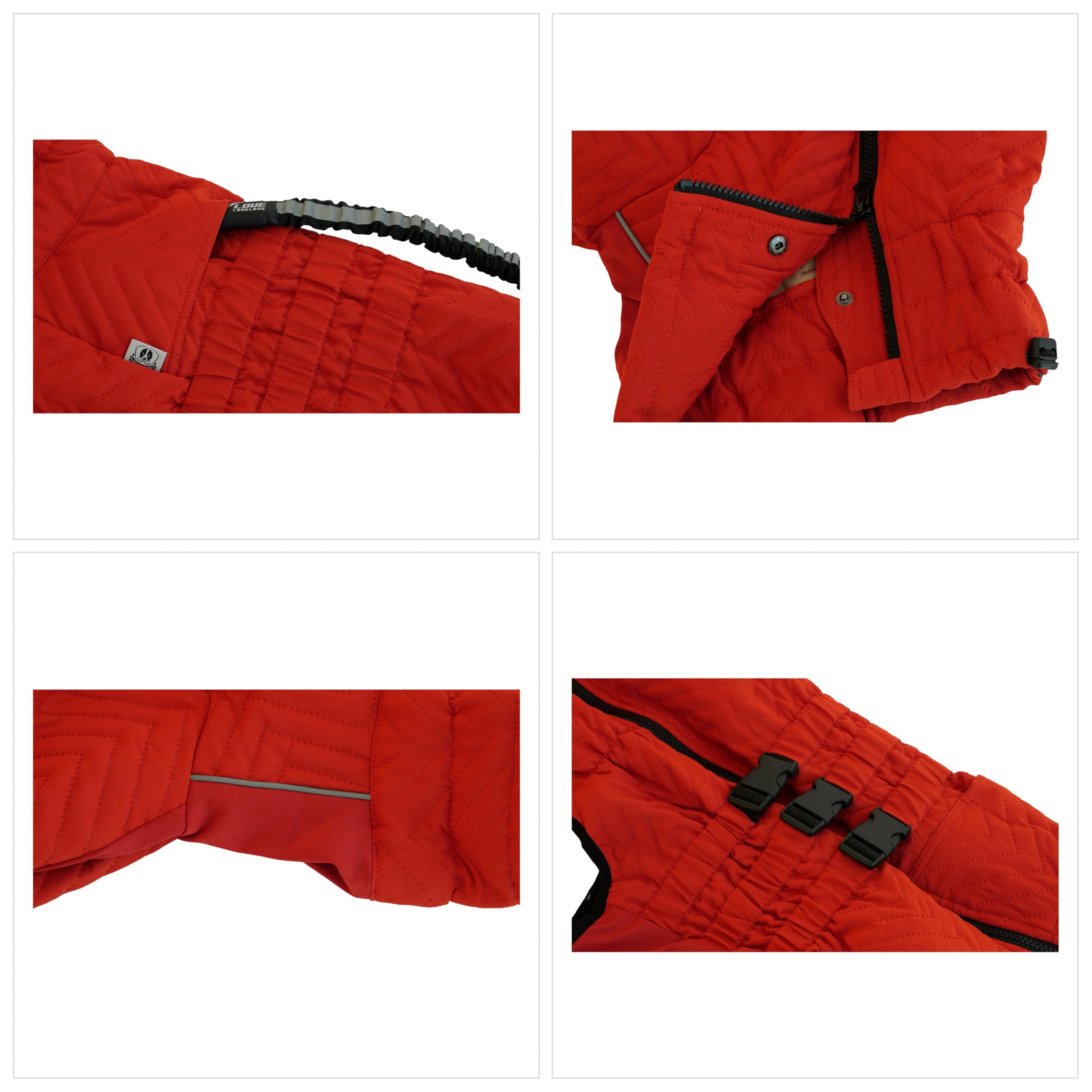 Abrigo cálido para Perro, Chaleco de Perro de Doble Capa, 12 Patas Cubiertas, Resistente al Viento, Impermeable, Reflectante, cálido, Chaleco para Perro de Patinaje al Aire Libre, Disfraz para Perros