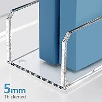 Vista 6 de SANRUI 2 Pack Acrylic Magazine File Holder, Vertical File Sorter Holders Desk Organizer, Clear Folder Organizer Document Rack for Office Desktop
