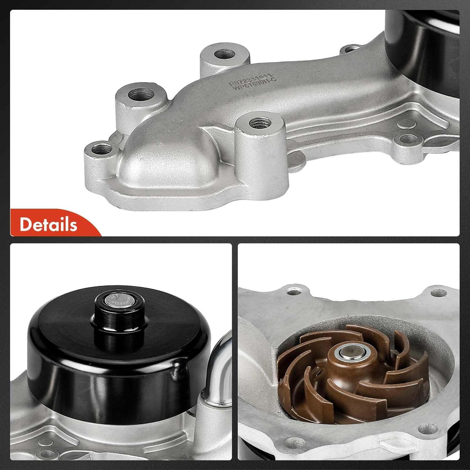 A-Premium Engine Water Pump [6Cyl 3.6L, DOHC] w/Gasket Compatible with Ram, Jeep, Dodge, Chrysler - 2011-2019 - Grand Cherokee, ProMaster 1500, 300, Durango, Charger, Grand Caravan, Journey and More