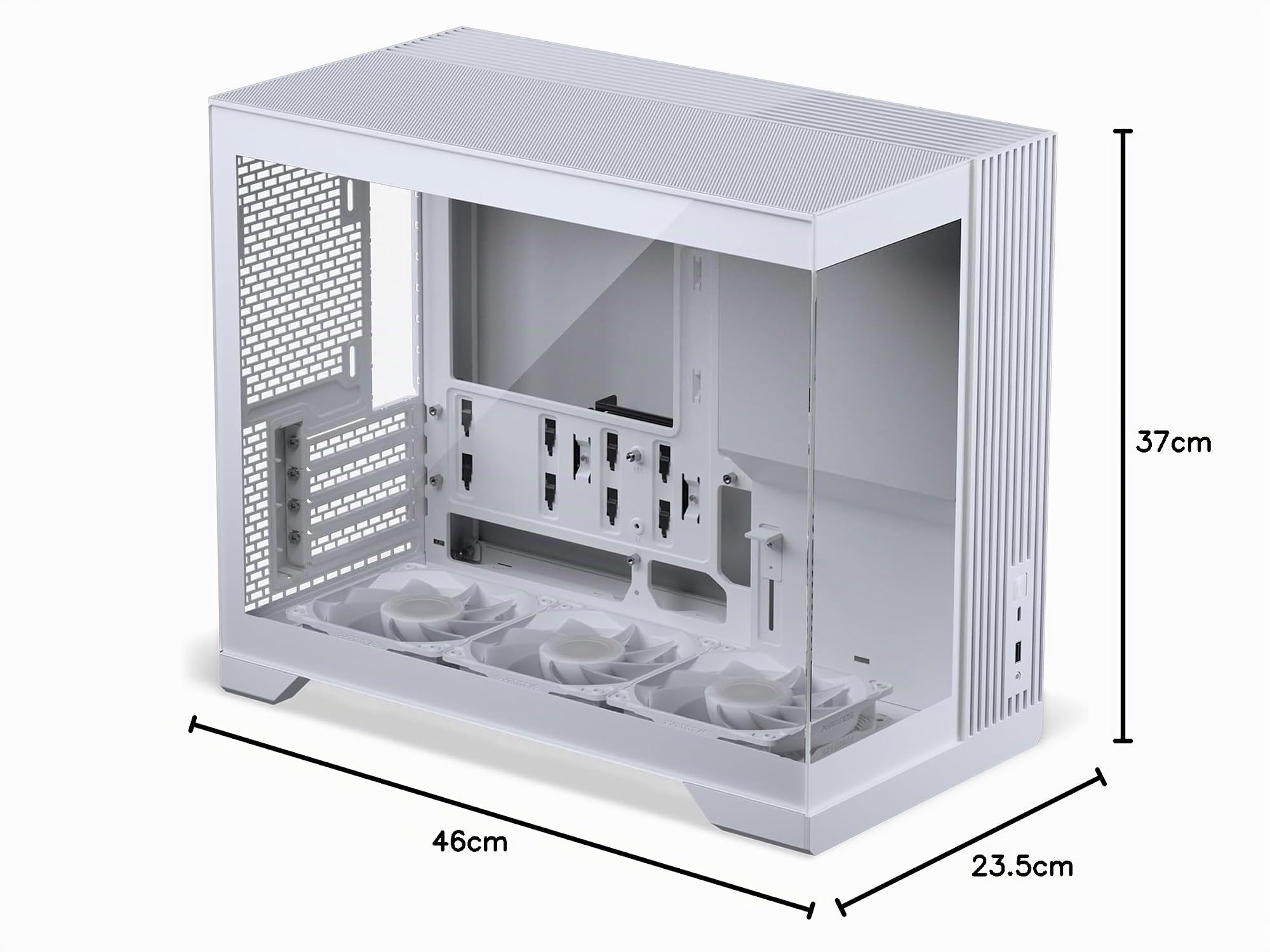 Phanteks XT V3 Mini-Tower PC-Gehäuse Weiß – Kompaktes Micro-ATX Case mit Tempered Glass, Unterstützung für 360mm Radiator & 430mm Grafikkarten – mit 3X 120mm RGB Lüftern