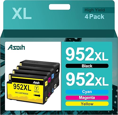 Cartuchos de tinta de alto rendimiento 952XL Funciona para impresoras HP OfficeJet Pro 8710, HP OfficeJet Pro 7740, 8720 8715 8702 8740 Reemplazo