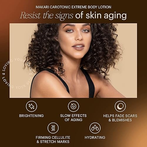 Miniatura 4 de MAKARI Naturalle Carotonic Extreme Glow Skincare Bundle  Crema facial renovadora, suero iluminador y loción corporal  Ilumina, hidrata, combate el