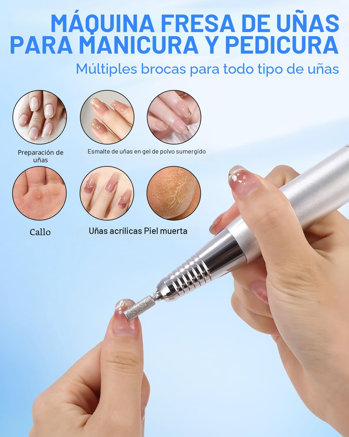 Torno para Uñas Profesional 35000 RPM,Torno de Uñas Inalambrico Pulidor Lima Electrica Uñas Portatil para Semipermanentes Acrilicas Manicura y Pedicura, Baja Vibración, Salón DIY