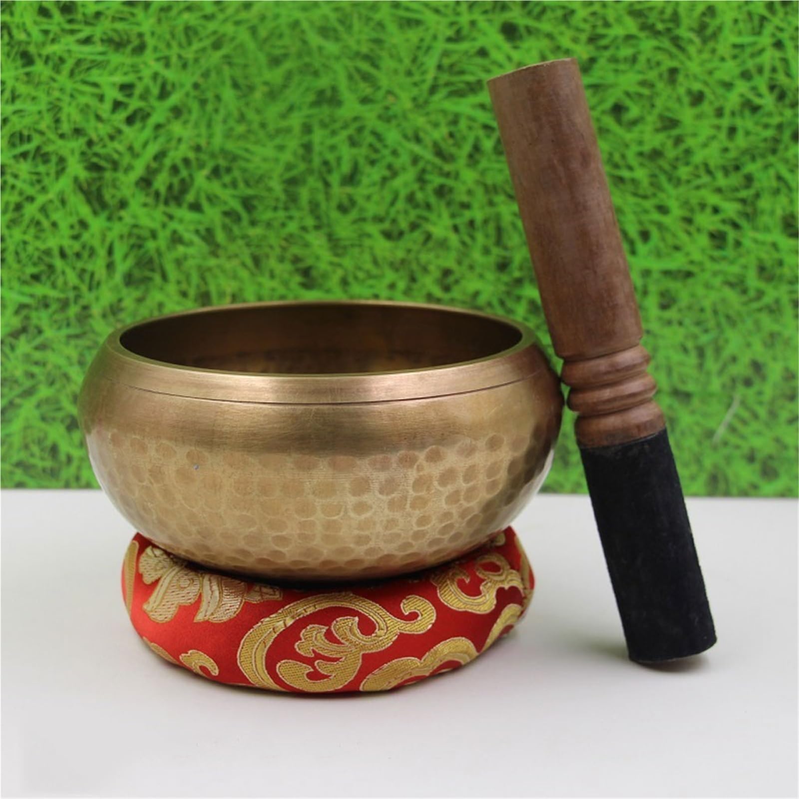 Bol chantant tibétain de 8 cm, méditation, fait main, en cuivre pur, son de Bouddha, tournant(12cm)