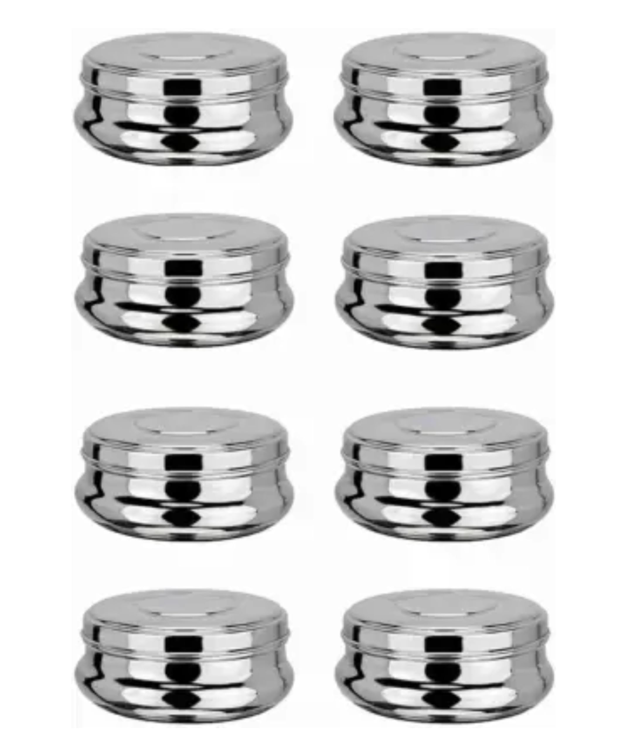 See full amazon price history chart for Stainless Steel Jar/Kitchen Dabbi/food grade Conatiner/canister/Poori Dabba for hot & fridge storage belly shaped flat base with lid (pack of 8) 200Ml Stainless Steel Jar/Kitchen Dabbi/food grade Conatiner/canister/Poori Dabba for hot & fridge storage belly shaped flat base with lid (pack of 8) 200Ml (B0CKLPYYLH) Amazon Price History, Amazon Price Tracker