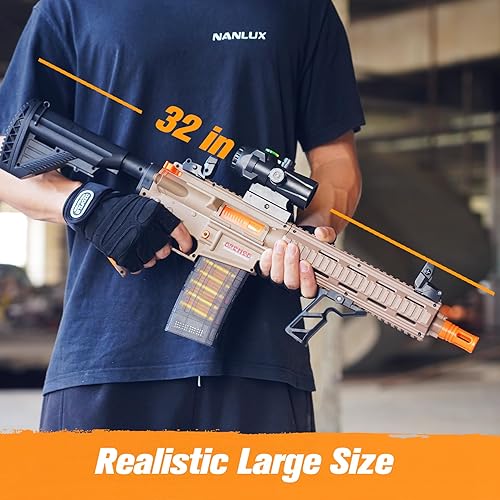 Miniatura 3 de Larmside Pistola de espuma con proyecciones de balas suaves, juguete para exteriores, diversión de disparo, a partir de 18 años (Msand4)