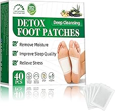 Detox Feet Patches, 40 Count, Bamboo Charcoal Detox Foot Patches, Relieve Stress and Promote Deep Sleep, Detox Foot Patches Eliminate Toxins