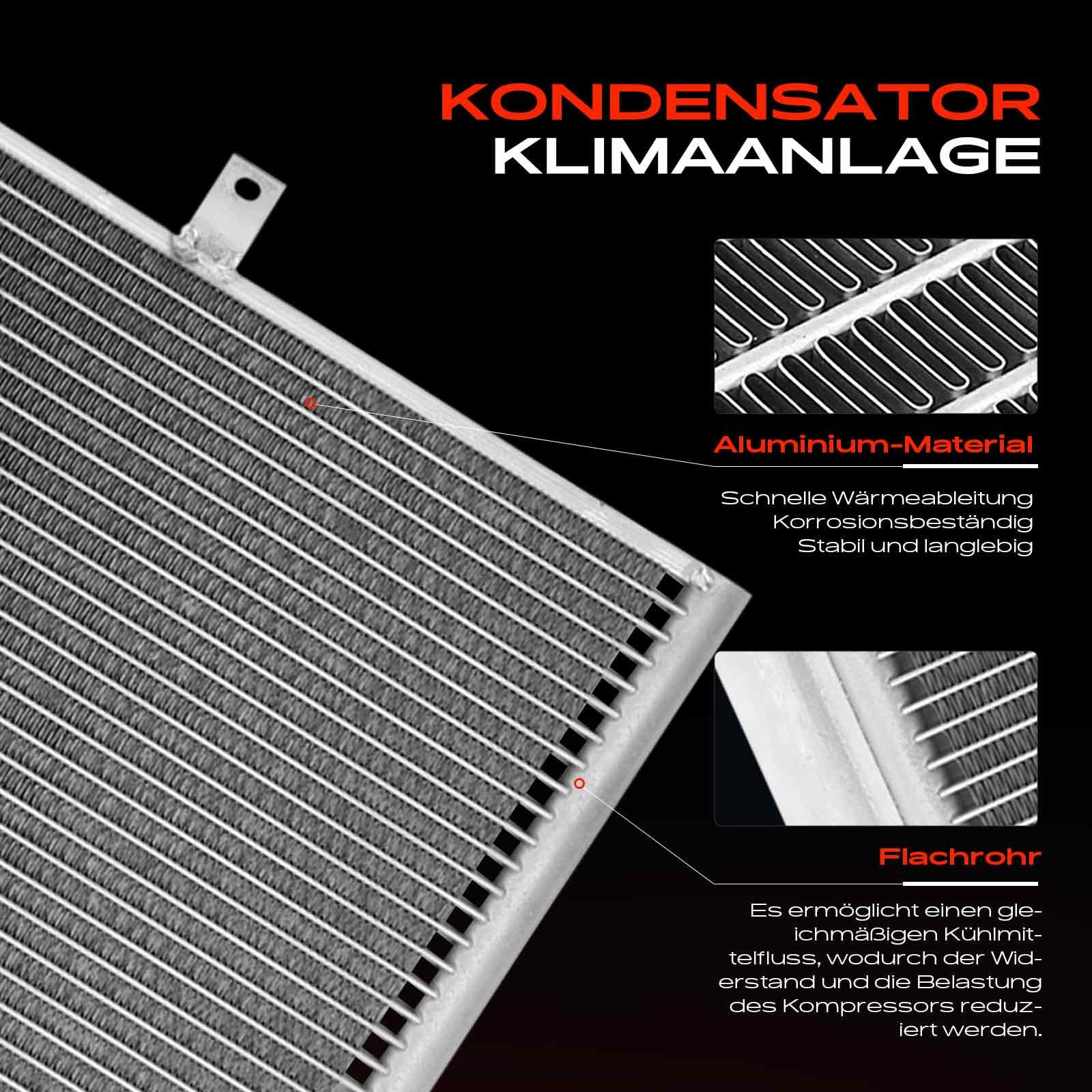 Frankberg Kondensator Klimaanlage 940810 80100T5A003 | Kompatibel mit J.a.z.z IV GK