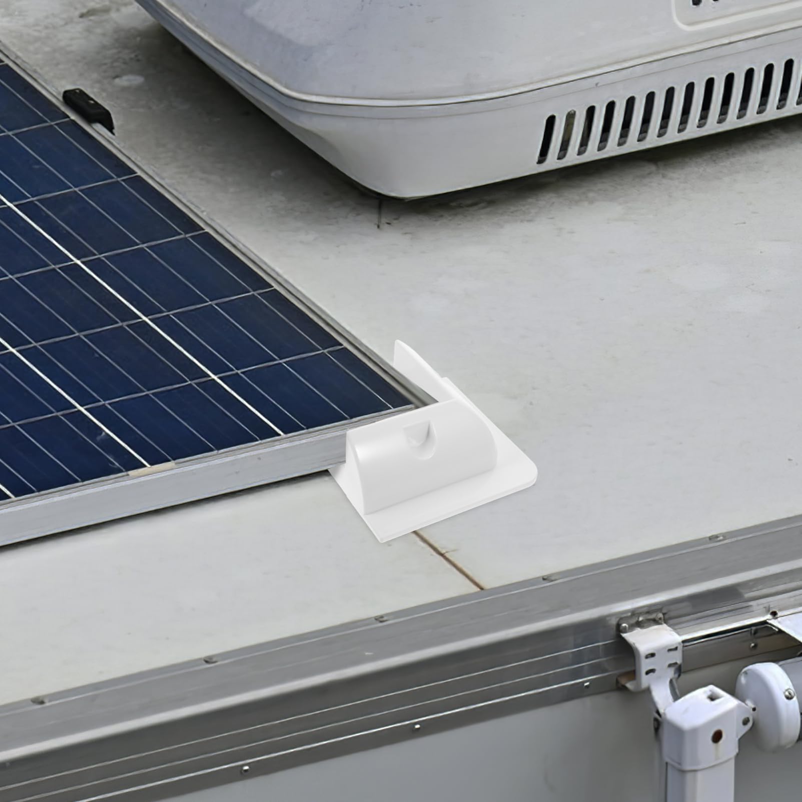 Supporto per Pannello Solare Montaggio senza Fori Abs Bianco