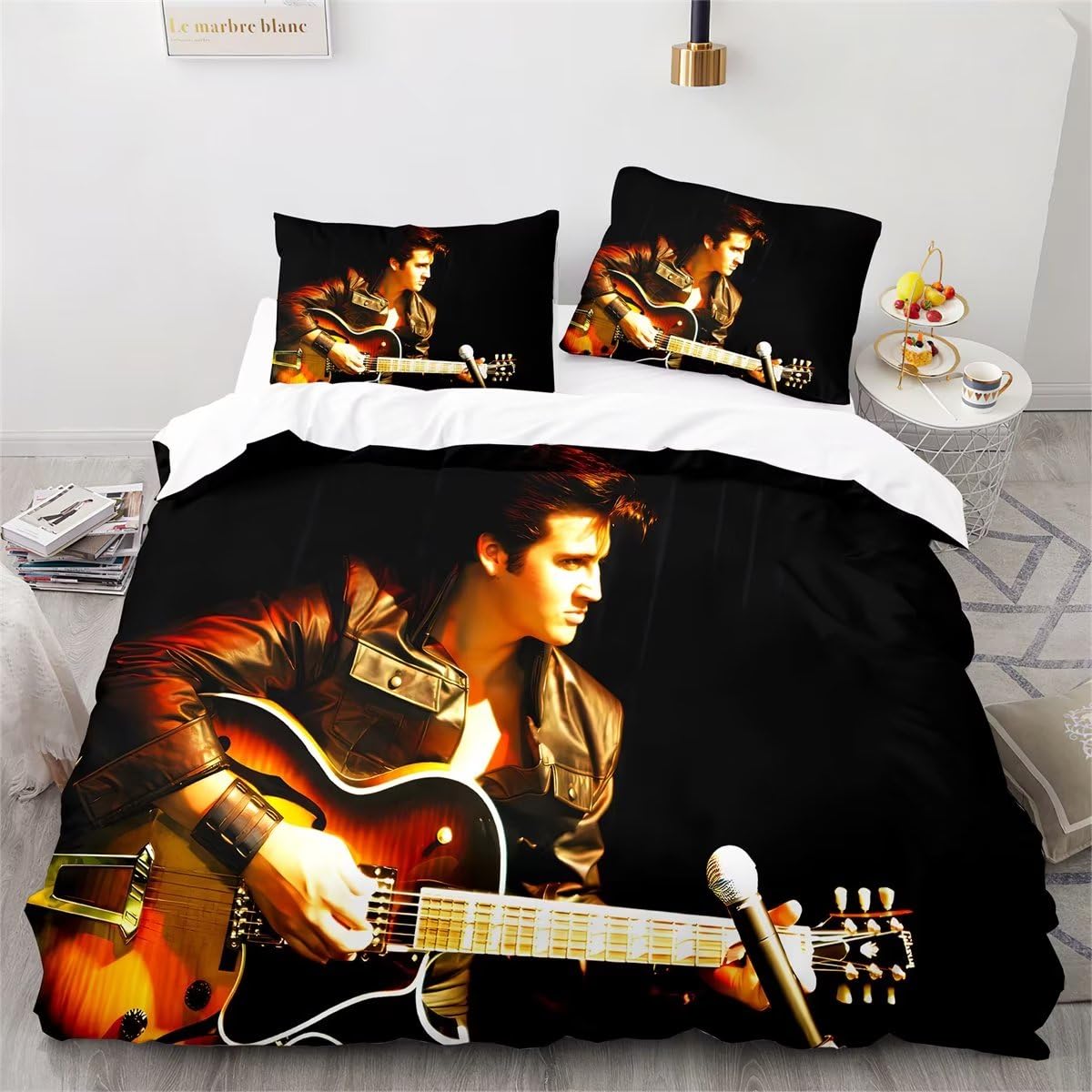 Shaari Duvet Cover Set Soft Lightweight Microfiber 3 Piece Bedding Set with 2 Pillowcase Kids Quilt Cover with Zipper Closure Super King 260 x 220 cm