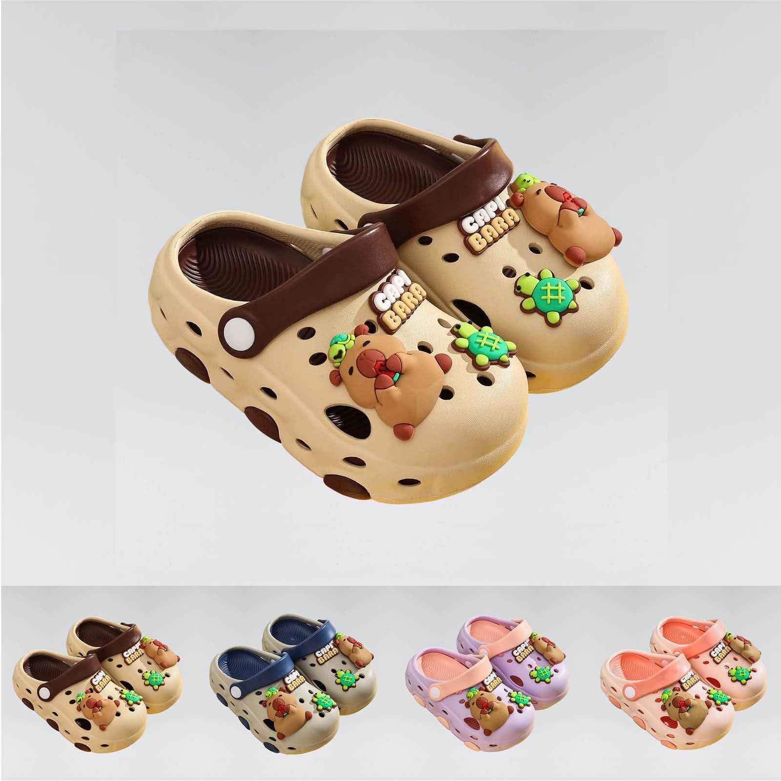 Sandalias Cerradas Niños Capibara Antideslizantes Suela Blanda Playa Verano 3-9 Años