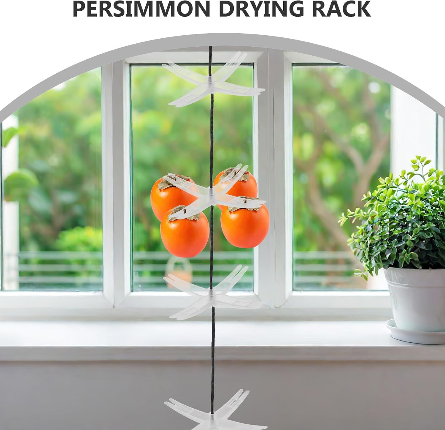 Persimmon Drying Hanger: Portable Food Dehydrator Rack Multi-Tier Stand Plastic Shelf for Fruit Vegetable Herbal Flower Drying Harvest & Preservation