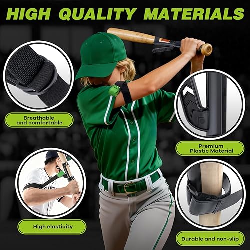 Miniatura 7 de Entrenador de swing de béisbol y sóftbol - Equipo de práctica de bateo para mejorar el camino del swing y herramienta de entrenamiento mecánico para