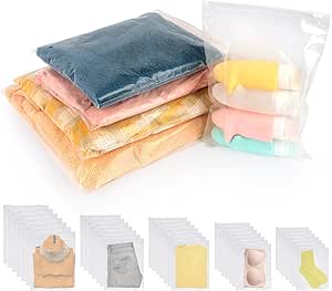 35 Sacchetti Da Viaggio Con Zip | Impermeabili E Trasparenti | Per Vestiti, Scarpe, Cosmetici - Foto 7