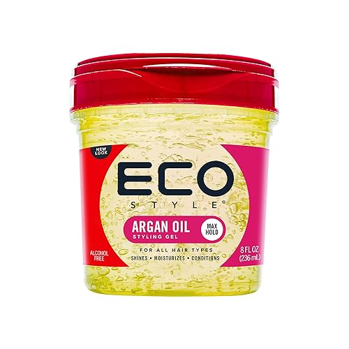 Ecoco Eco Style Gel Aceite de argán Aceite de oliva 100 puro Promueve el cabello saludable Nutre y repara el cabello Brillo de larga duración