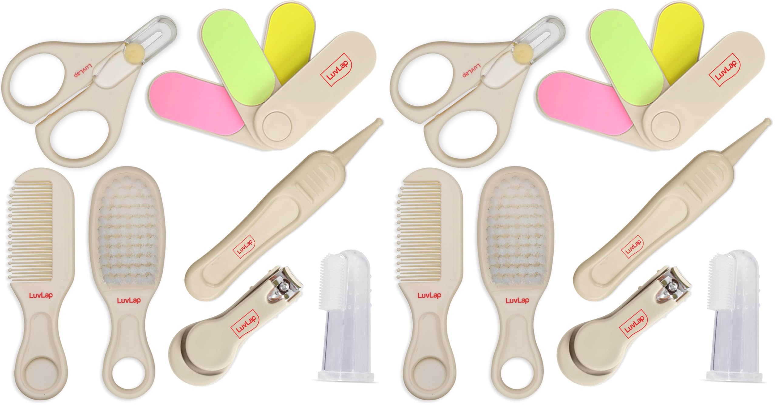 LuvLap 7In1 Baby Grooming Kit, Portable Baby Grooming Kit for New Born Baby, Finger Brush, Hair Brush, Comb, Baby Nail Scissor, Baby Nail Cutter,Tweezer,Nail Filer,Newborn,Infants,Toddlers, White, 0m+-image-8