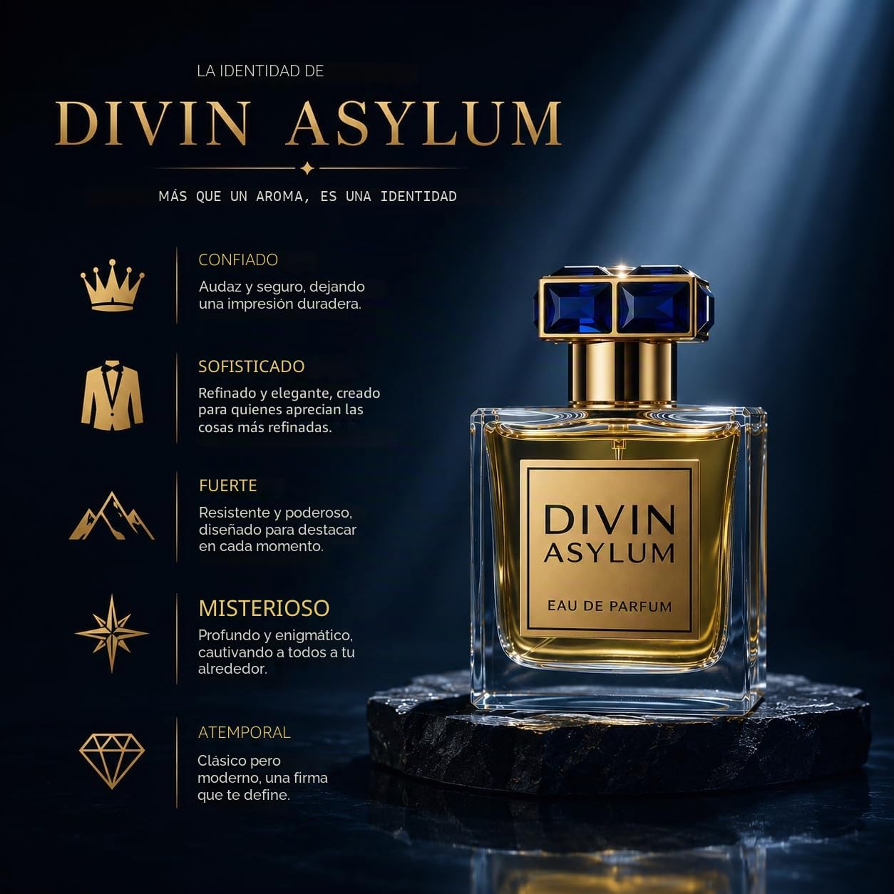 Pendora Fragrance World Divin Asylum Agua perfumada para hombre 100 ml Eau De Parfum Perfume Árabe