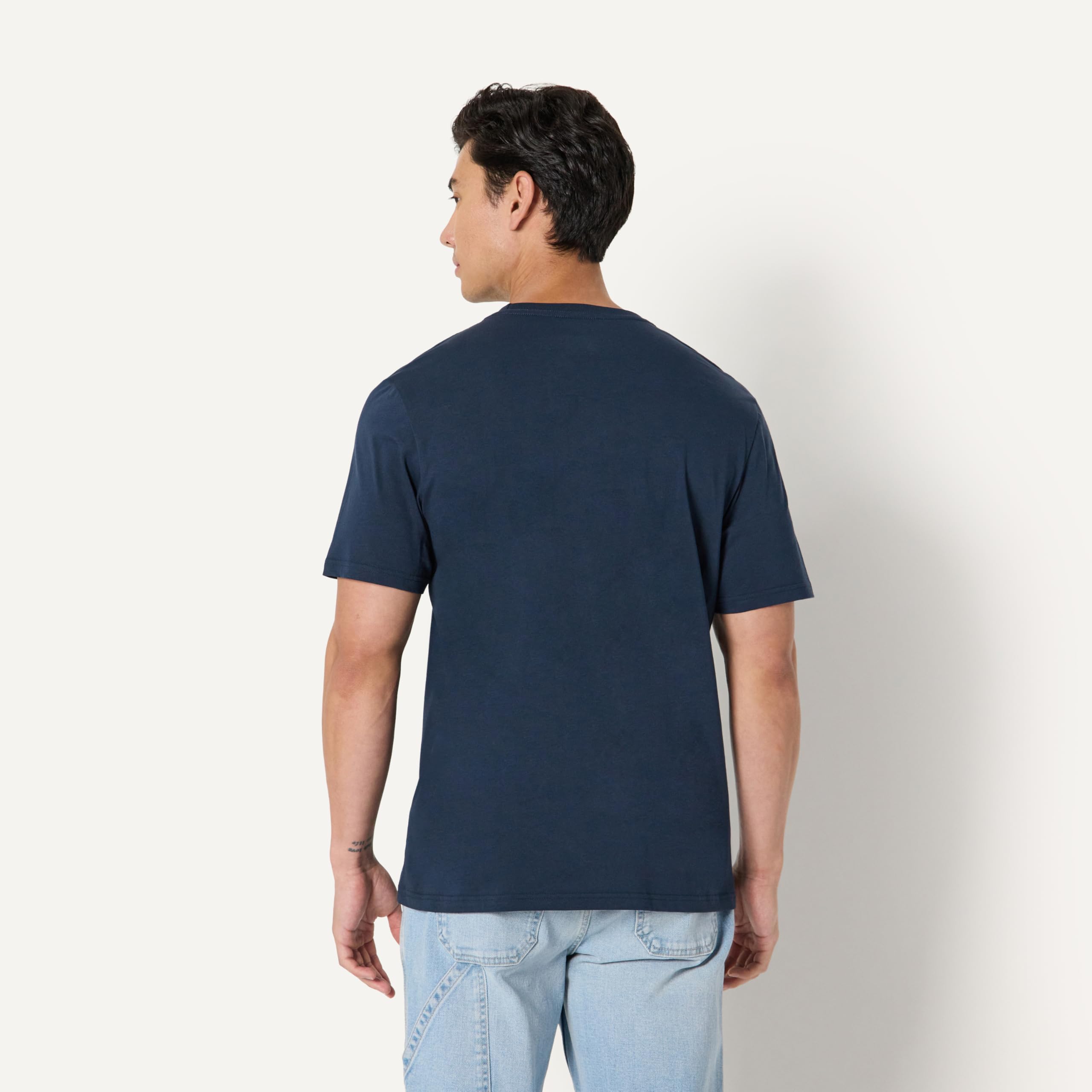 Amazon Essentials Camiseta de Manga Corta con Cuello Redondo y Corte Recto Hombre, Paquete de 6