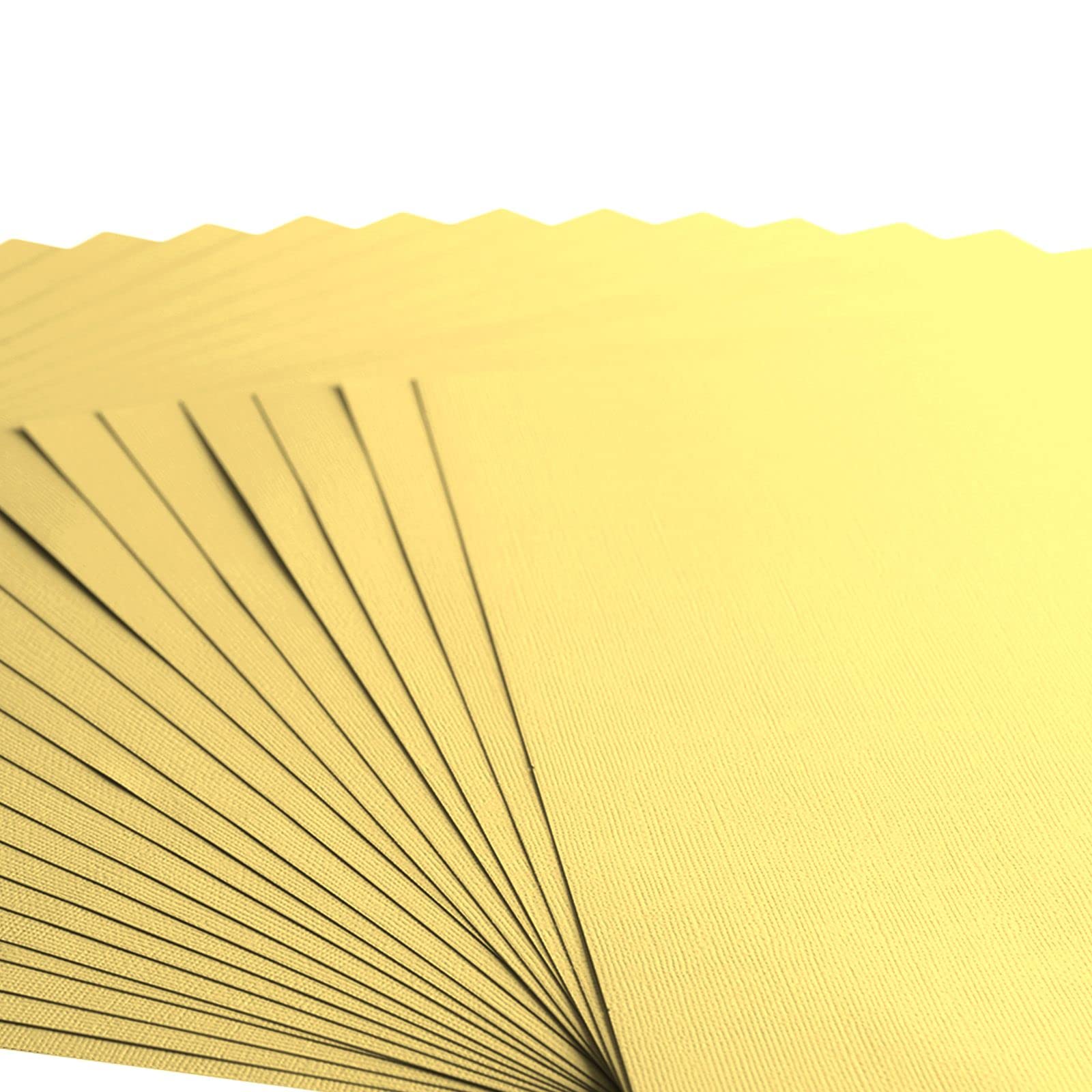 Florence Cardstock Textured, Coloured Card Making Supplies 12 x 12 inch, Yellow, 20 Sheets - Image 4