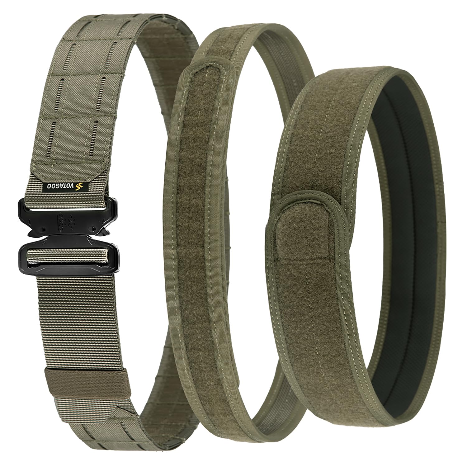 VOTAGOO Tactical Battle Belt with Quick Release Buckle MOLLE, Law Enforcement Military Heavy Duty Gun Holster