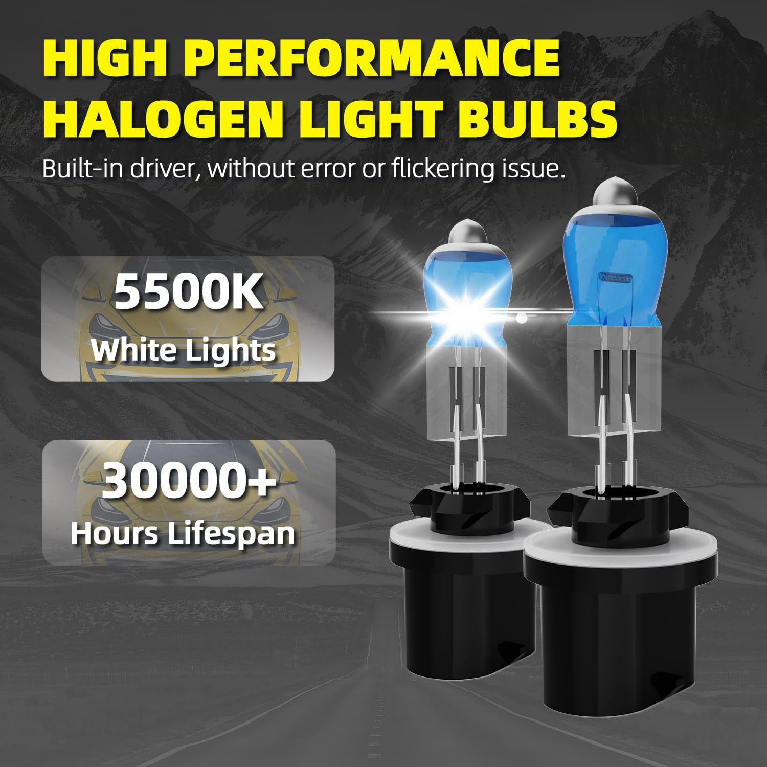 Fog Lights Fit For Nissan Titan 2004-2015, Super Bright 5500K White Light High Performance 881 Halogen Fog Light Bulbs, 2PCS