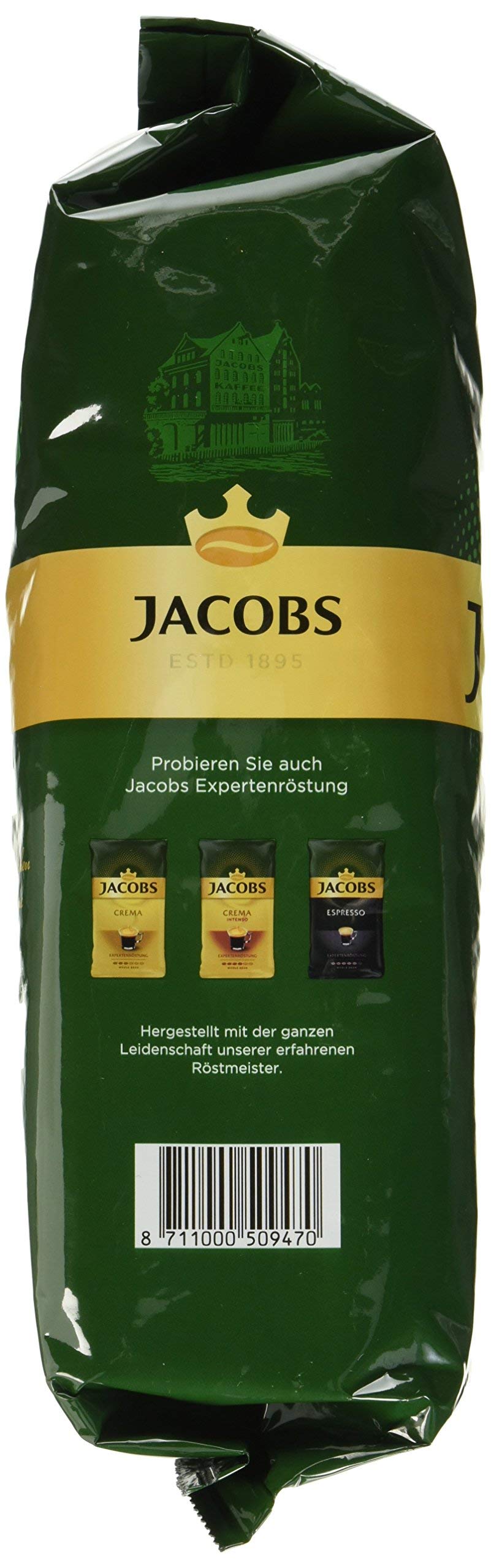 Jacobs Caffè Crema de la Coronación toda granos 4 unidades, (4 x 1000 g)