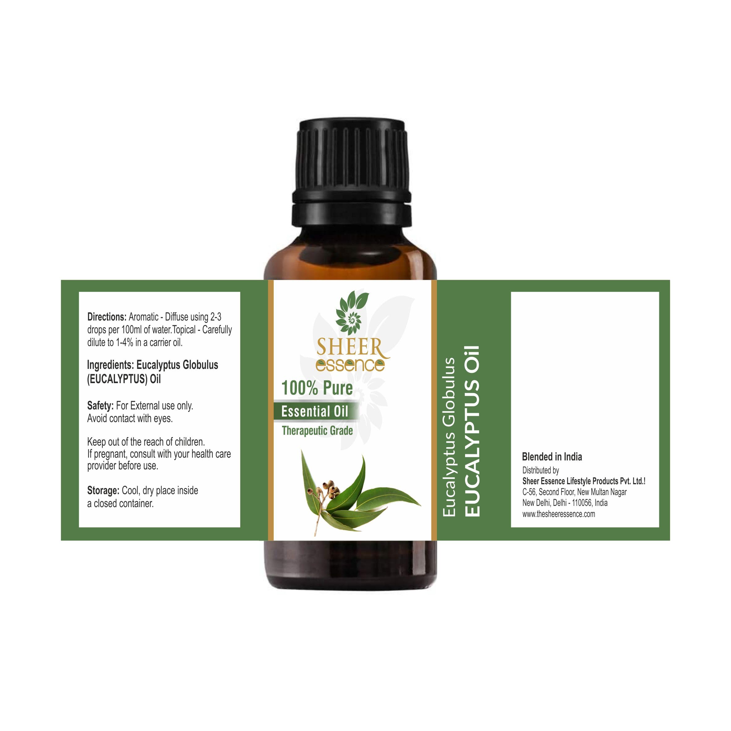 Eucalyptus Oil -(Eucalyptus Globulus)- Essential Oil 100% Pure Natural Undiluted Uncut Therapeutic Grade Oil 16.90 Fl.OZ