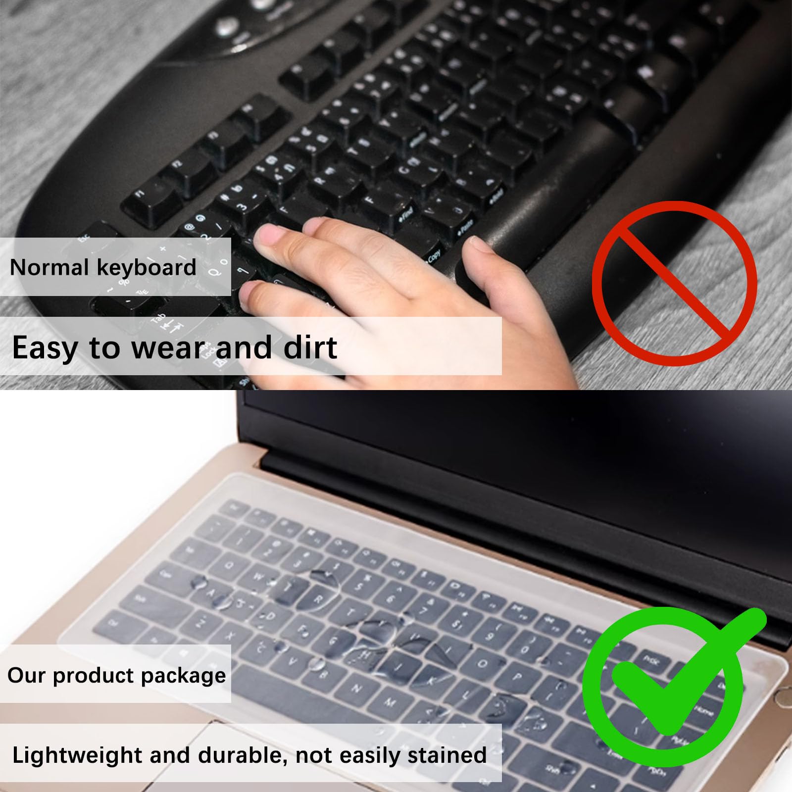 Pegatinas para Teclado Español de Repuesto,Universales Calcomanías de Teclado de Repuesto,Pegatinas de Teclado para el Ordenador portátil del Ordenador Negro,con Cubierta del Teclado,7pcs