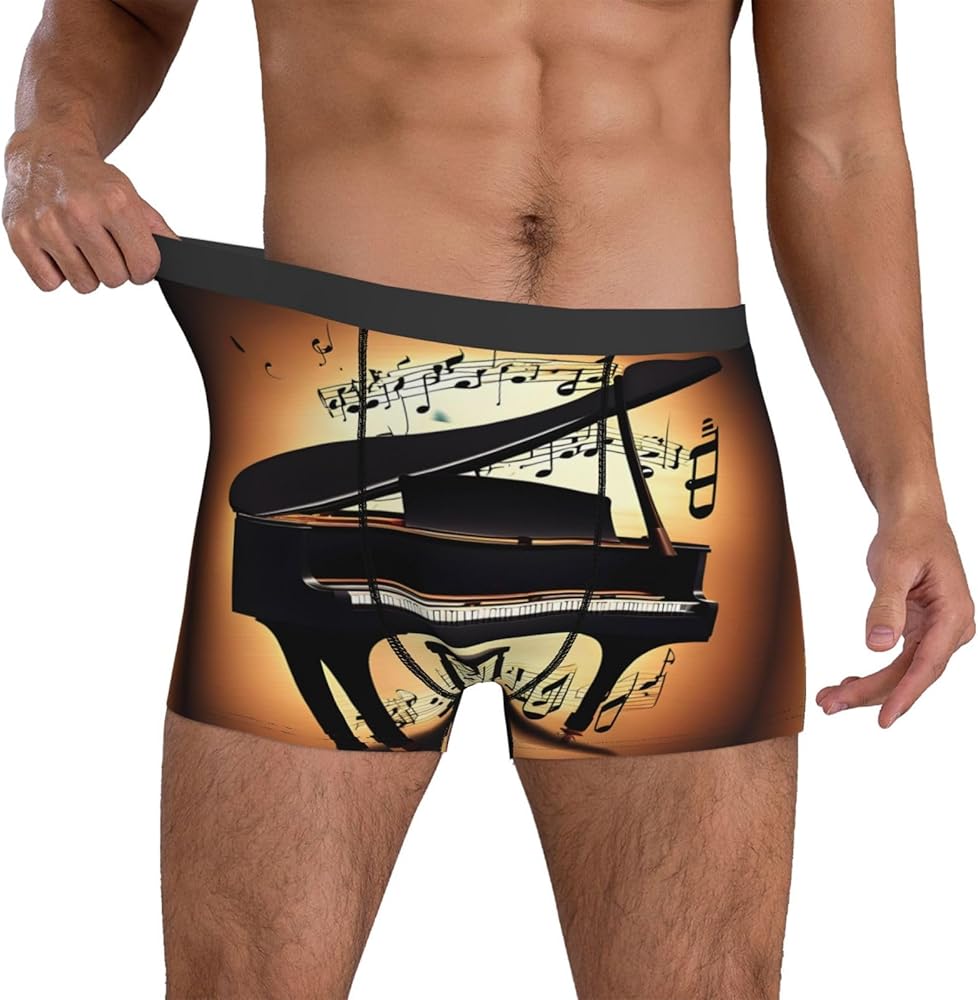 アート・デザイン・音楽 Brief Encounters: Underwear Inspires Art DRTGEDS Piano Violin and Music Notes Men's Underwear, Casual