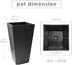 Tierra Verde 10-inch W x 20-inch H Sonata Rectangle Planter in Slate