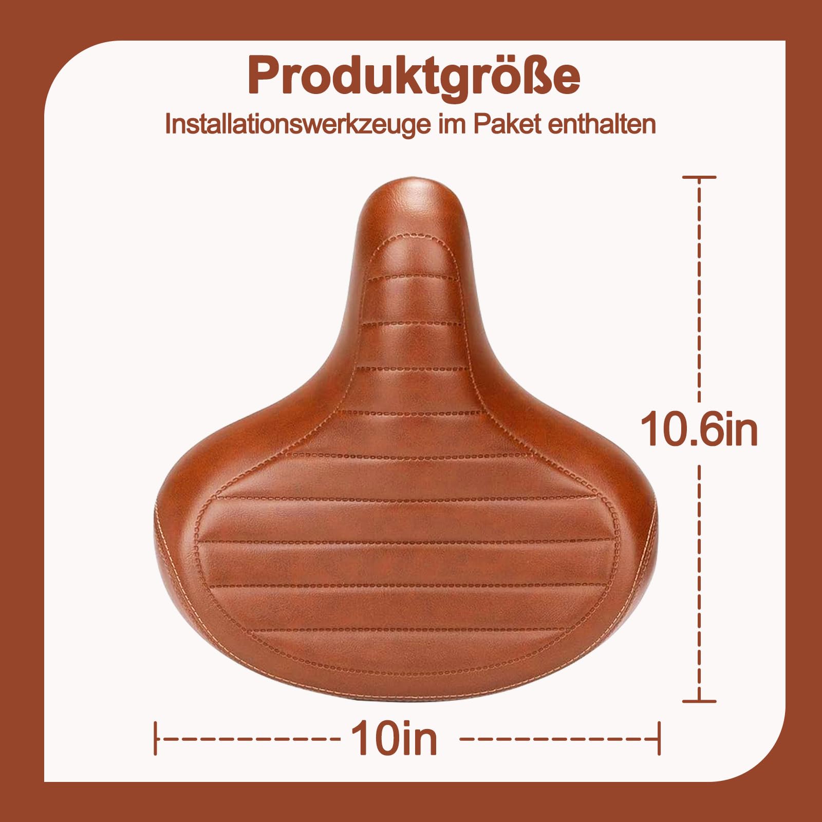 CDYWD Extra Groot Fietszadel voor Dames en Heren, Comfortabel, Extra