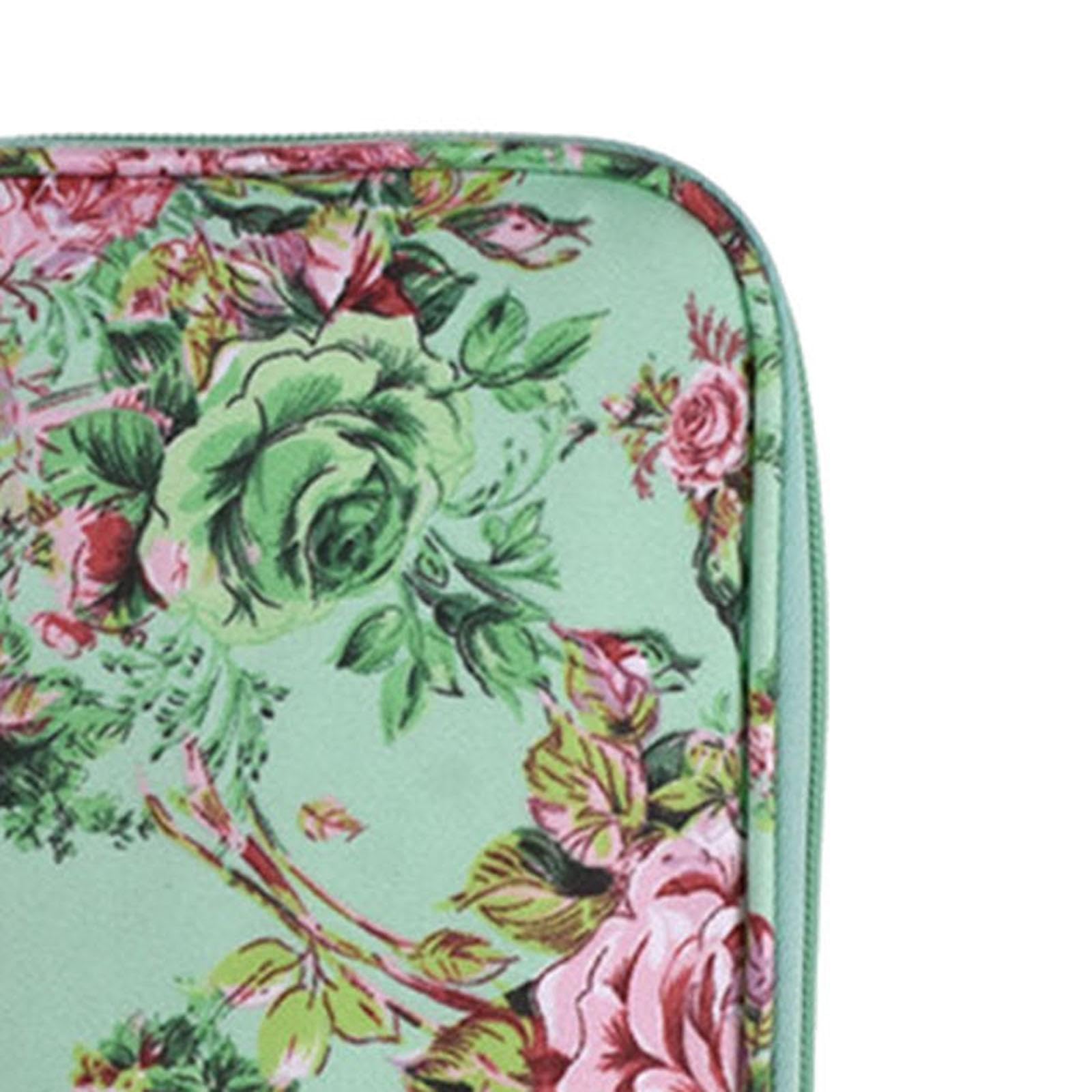 Estuche para Ganchos de Porta Agujas de Tejer Organizador Cremallera Doble Capa Portátil Material Oxford Bolsillos Adecuado para Viaje, Verde, Individual