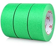 BOMEI PACK Green Painters Tape 2 inch Wide, 3 Rolls Green Masking Tape 2 inch x 60 Yards (180 Total Yards) Residue-Free Painting Tape for Labeling, DIY Crafting, Decoration and School Projects