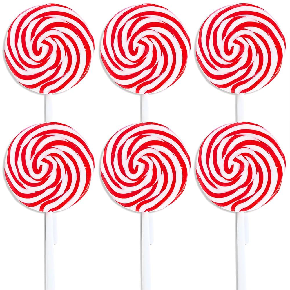 Amazon.com: Jumbo Red & White Swirl Lollipops - 6 Pc. : Home & Kitchen
