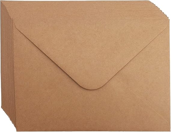 BEST PAPER GREETINGS Kraft Photo Frame Cards - Blank Photo Insert Cards with Envelopes - Durable Kraft Paper Frames - Versatile Greeting Inserts - Pack of 36, Brown, 5.5 x 7.75 In