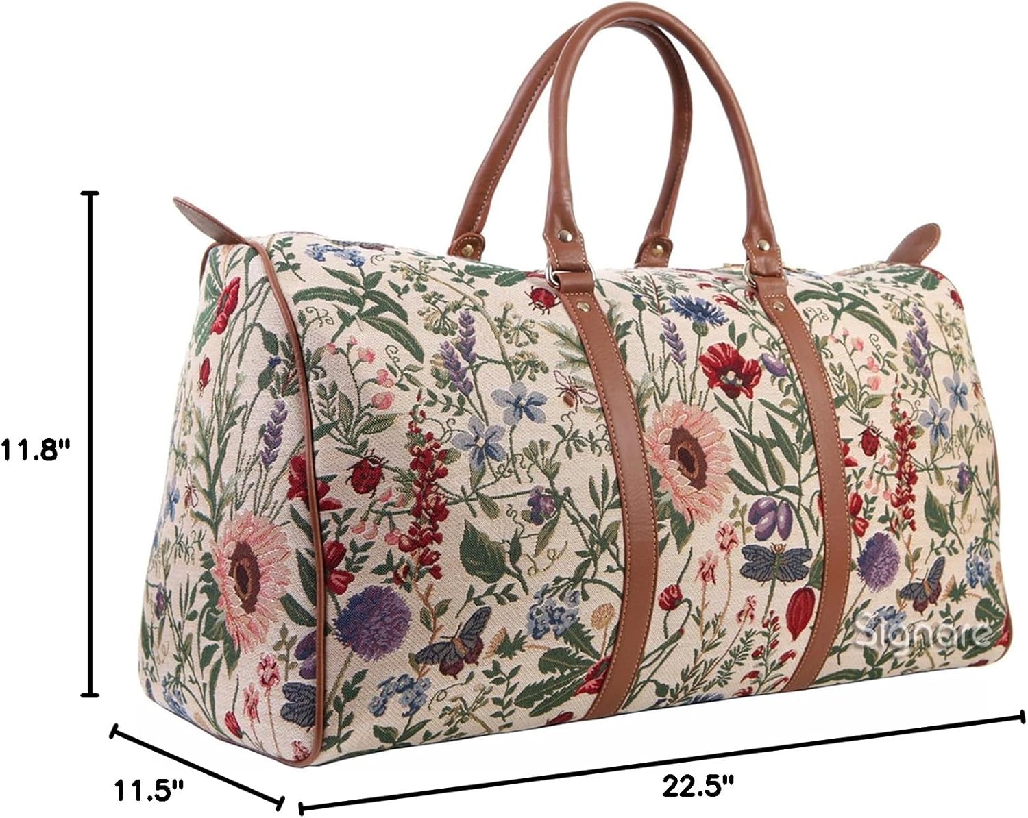 Signare Tapestry Large Travel Duffle Bag Ladies Overnight Weekender Carryon Gym Sports Duffel bags for Women - Image 6