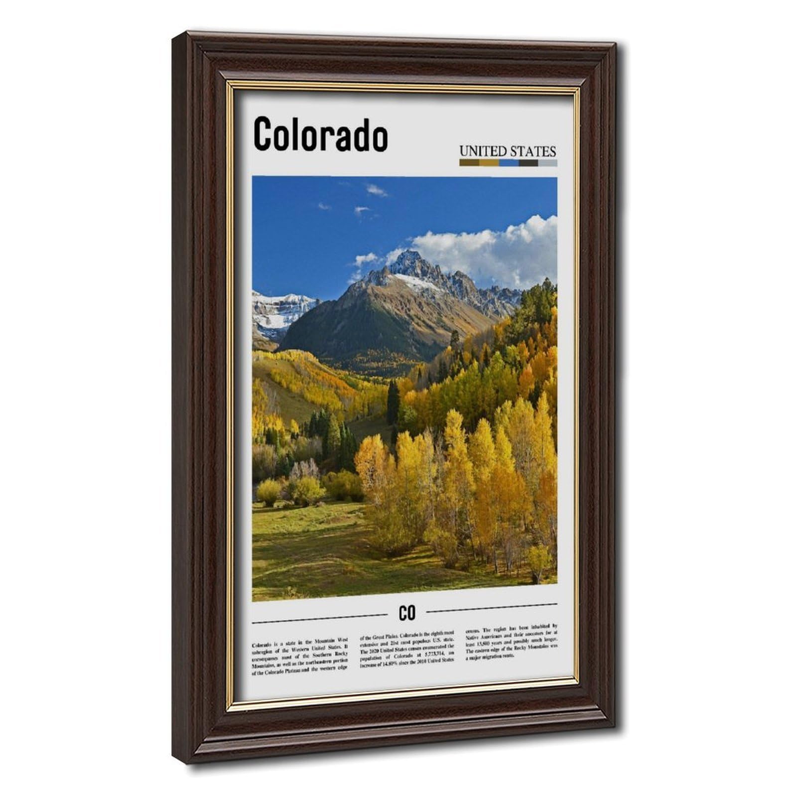 Wcyb Mokume Gane Frame Colorado Natural Scenery The United States Of America Scenery Travel Prints Posters Canvas Deco Paintings Wall Art For Office Living Room Hangable Fra